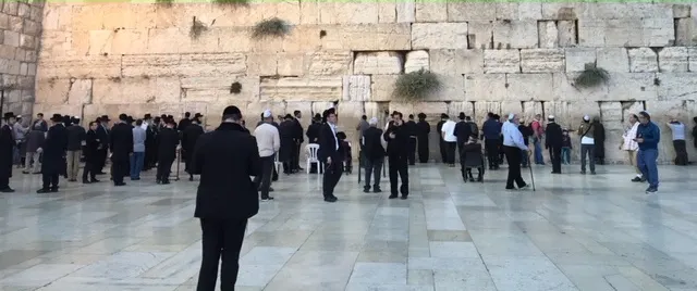 The 'wailing' wall...which is the western wall of temple site....