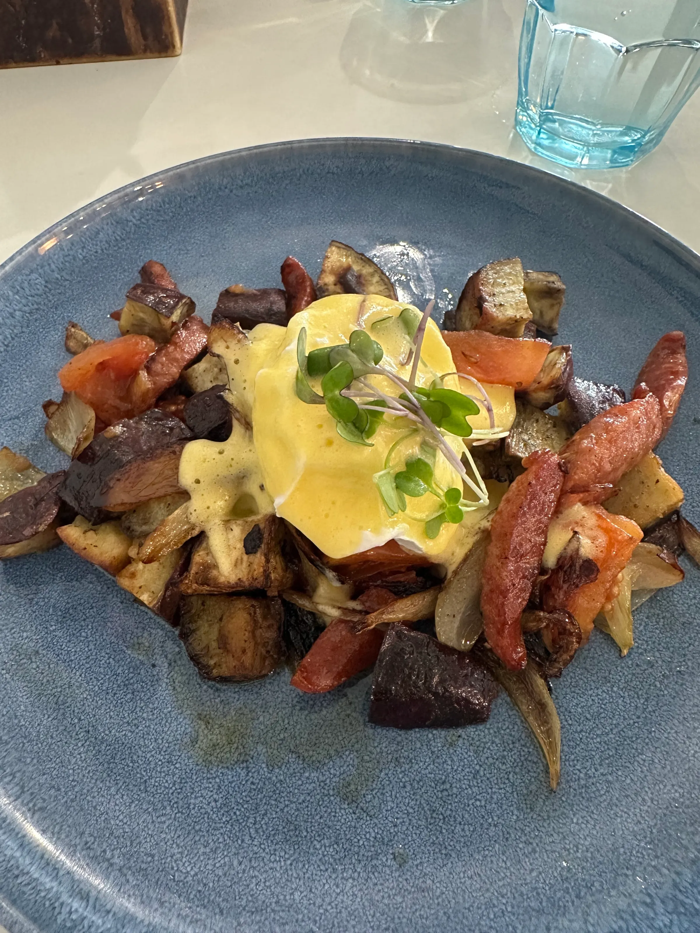 This was Denise’s dish that had their version of a sweet potato in it (Kumara it is called). It was ok. The dish also had a poached egg on it with hollandaise sauce. She really liked it.