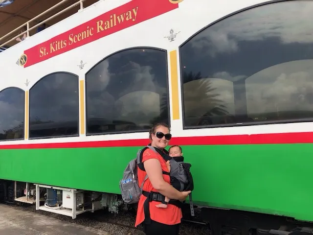 The scenic railway with Karlie and Atticus getting ready to board...