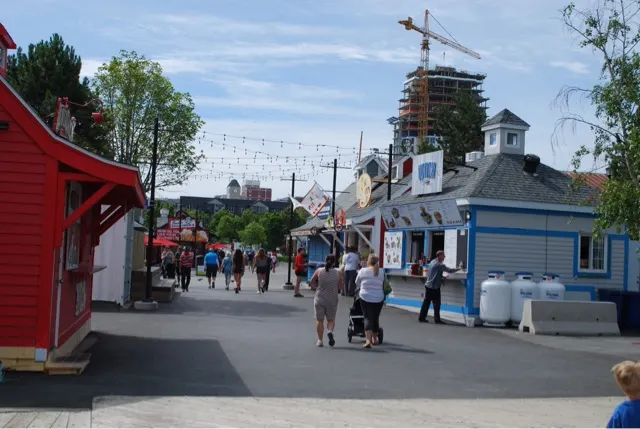 The boardwalk down on the harbor. It is rich in maritime history...