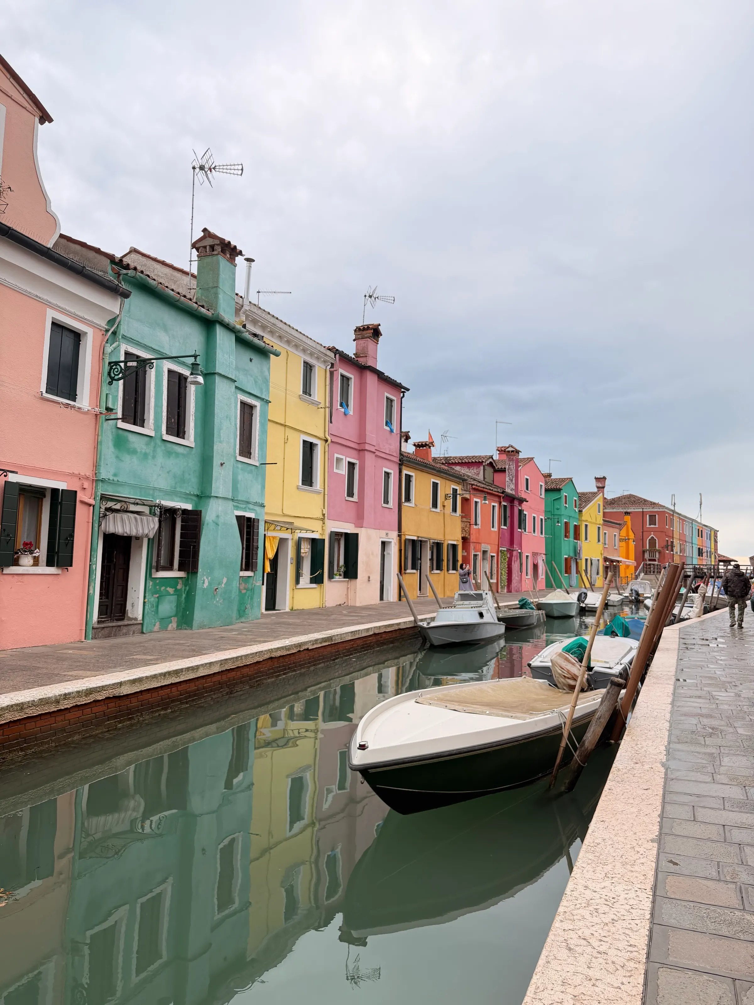A row of the colorful homes in Burano. They must have some ordinance dictating what color your home has to be!