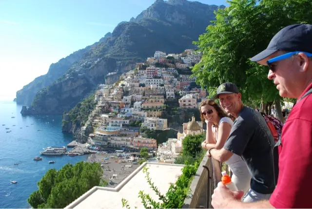 Looking down to the Positano beach...