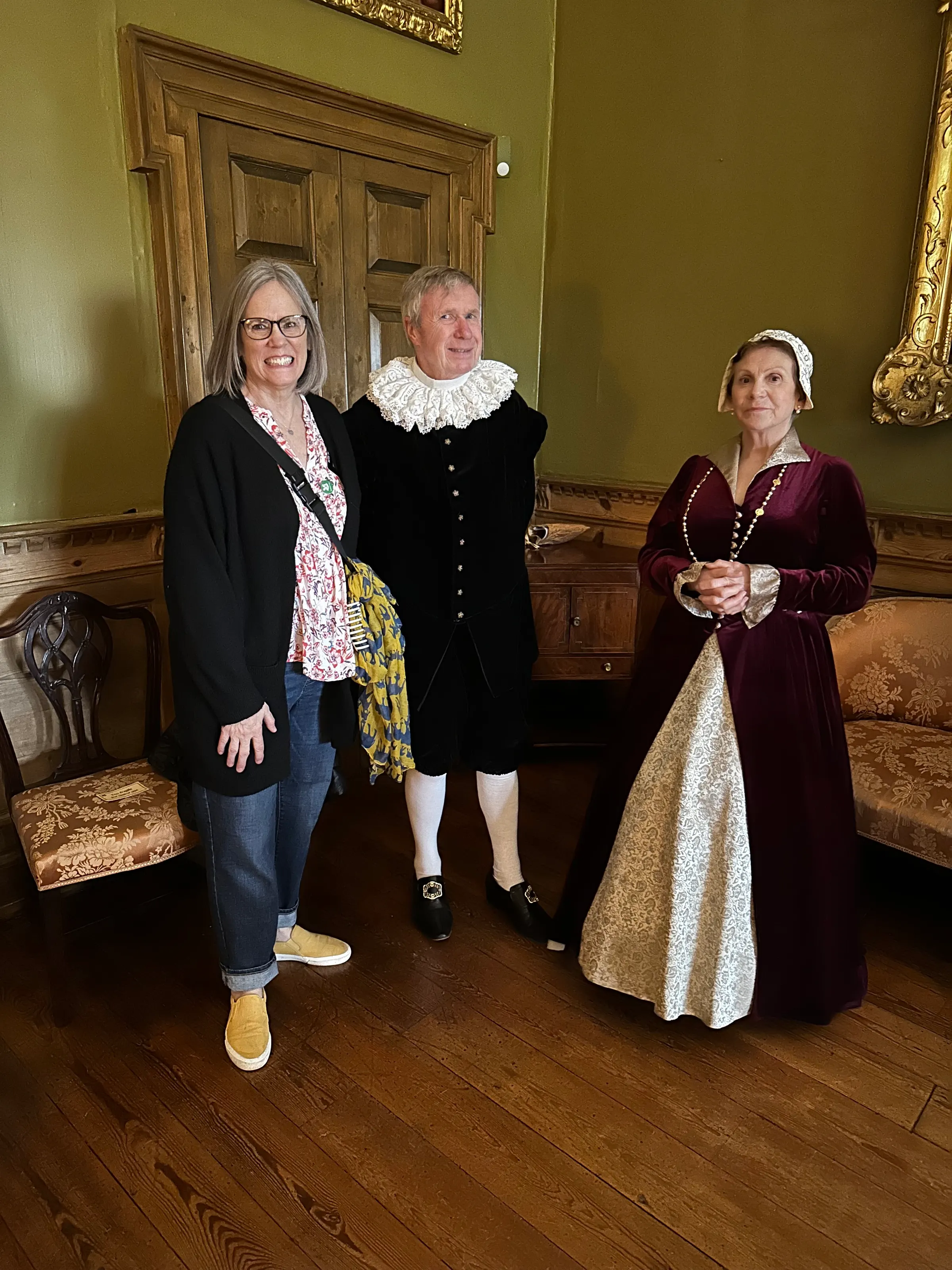 They had people in period dress. Denise knows who these folks were. But I believe the woman said she bore 16 children. Amazing.