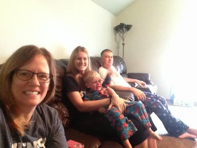 Enjoying their theater room upstairs. Pretty awesome.