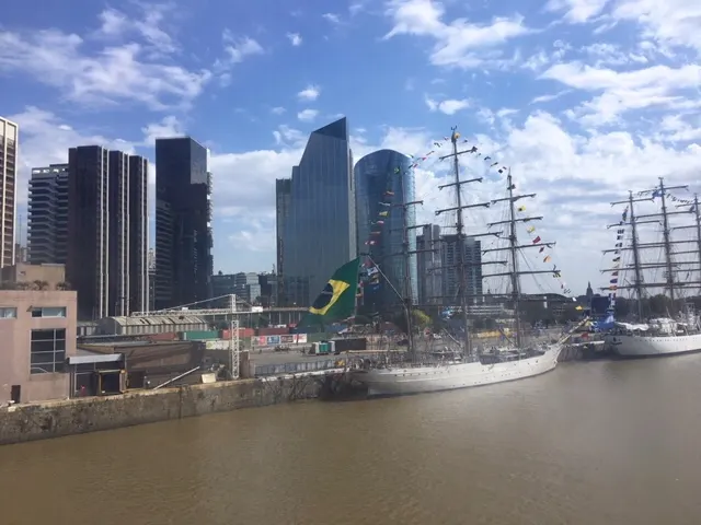 Some cool boats in the harbor as we left Buenos Aires....