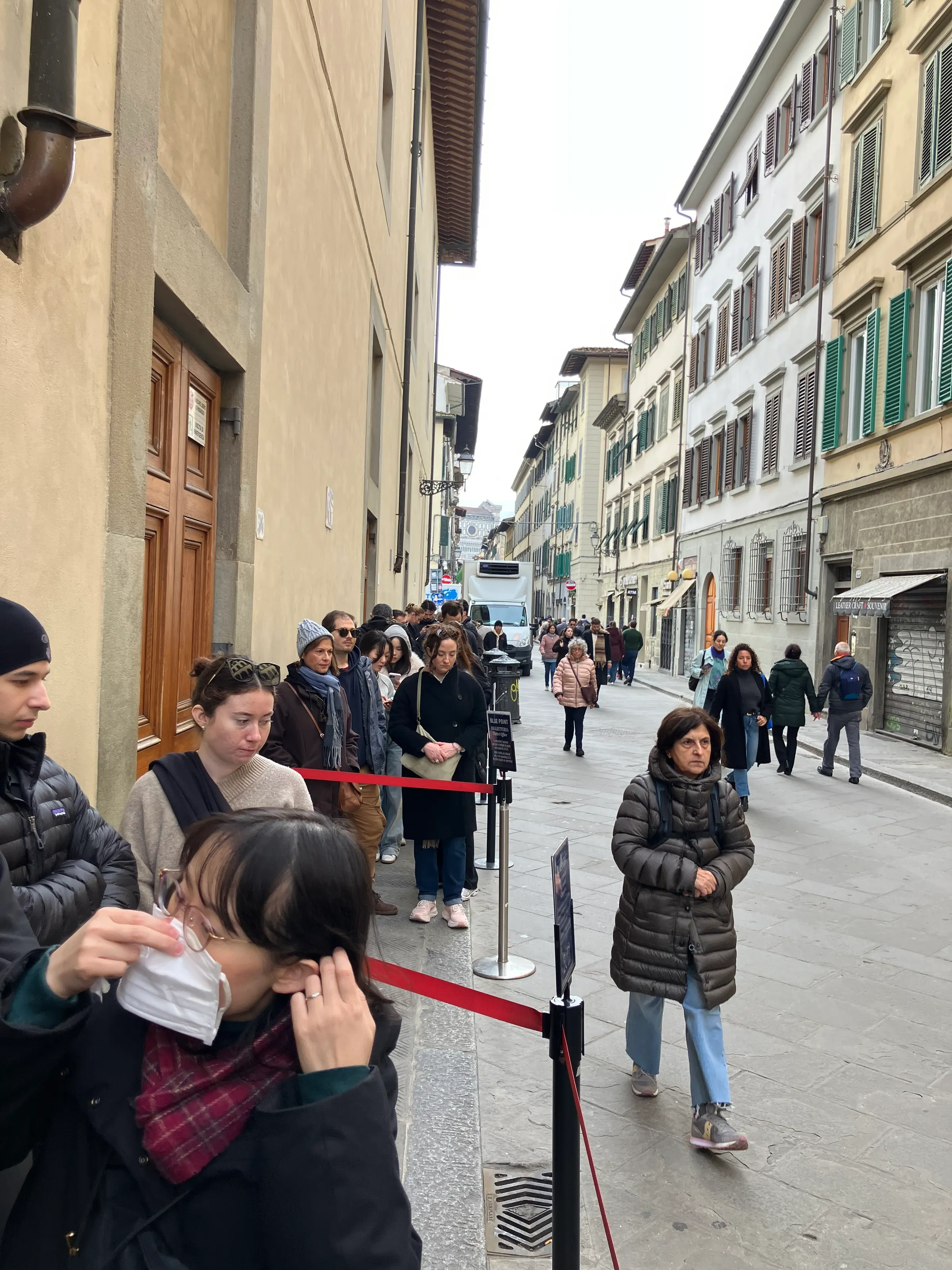 Our line that we waited in to get tickets to go into this ‘David’ museum.