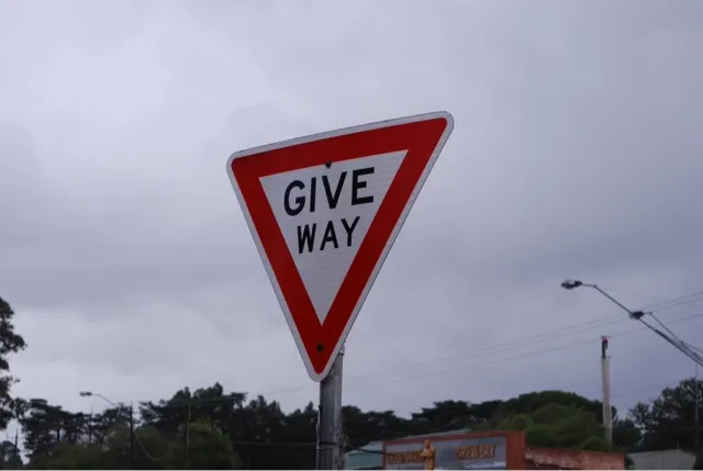 Love the different terminology in some of their signs. This is....you got it...Yield.