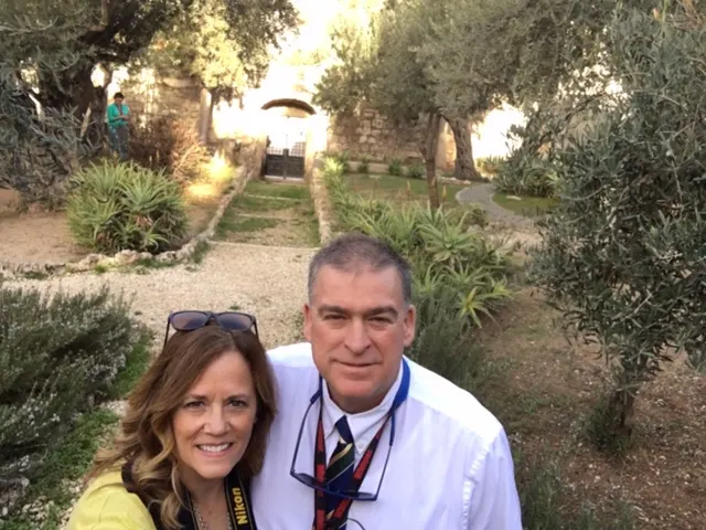 Denise and I in the garden doing a 'selfie'...