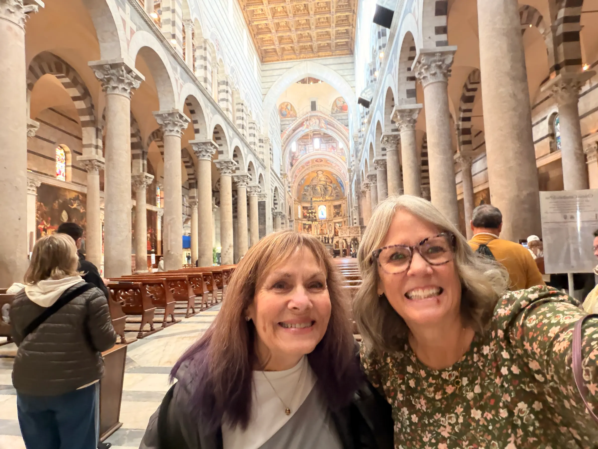 Inside the cathedral that was on the grounds here at Pisa.