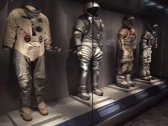 Actual flight suits used on Apllo missions.