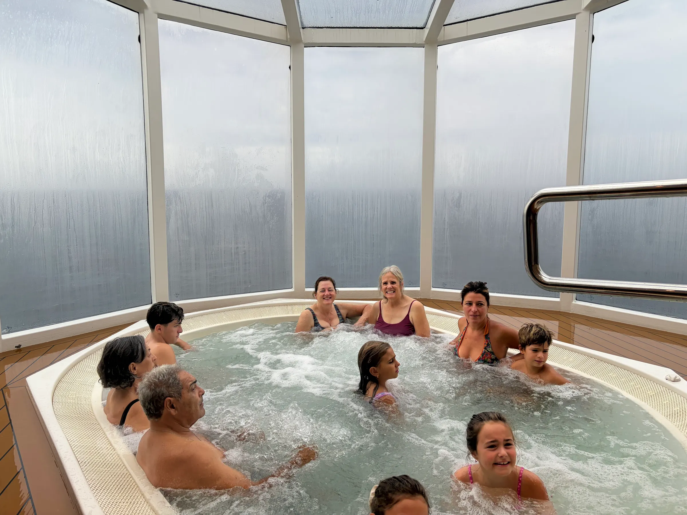 Hot tubbing. Nice.