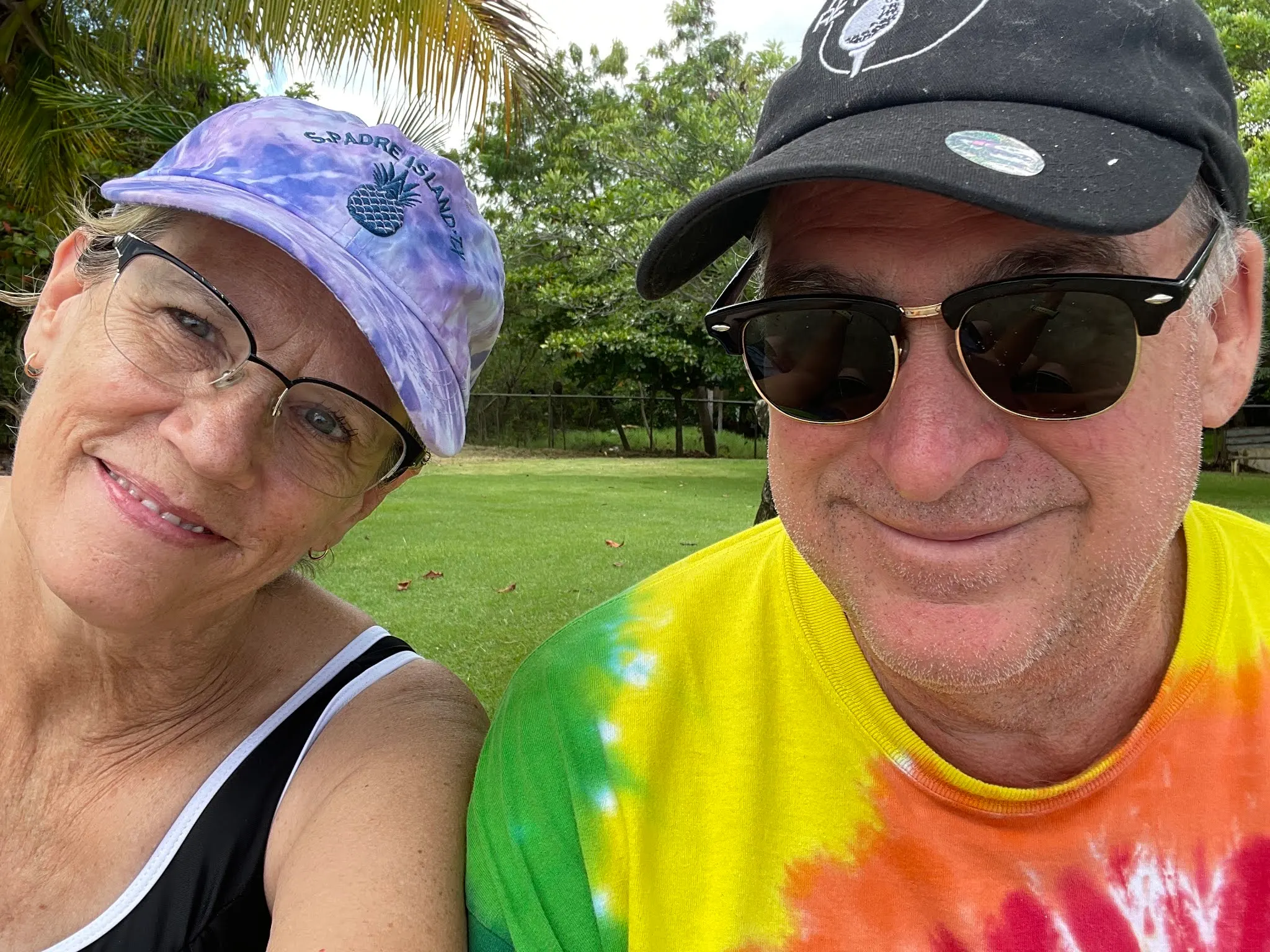 This is the park we sat at in Playa Del Coco. You can see the lawn behind us that had sprinklers come on. The ocean water is maybe 40 yards away…at most.
