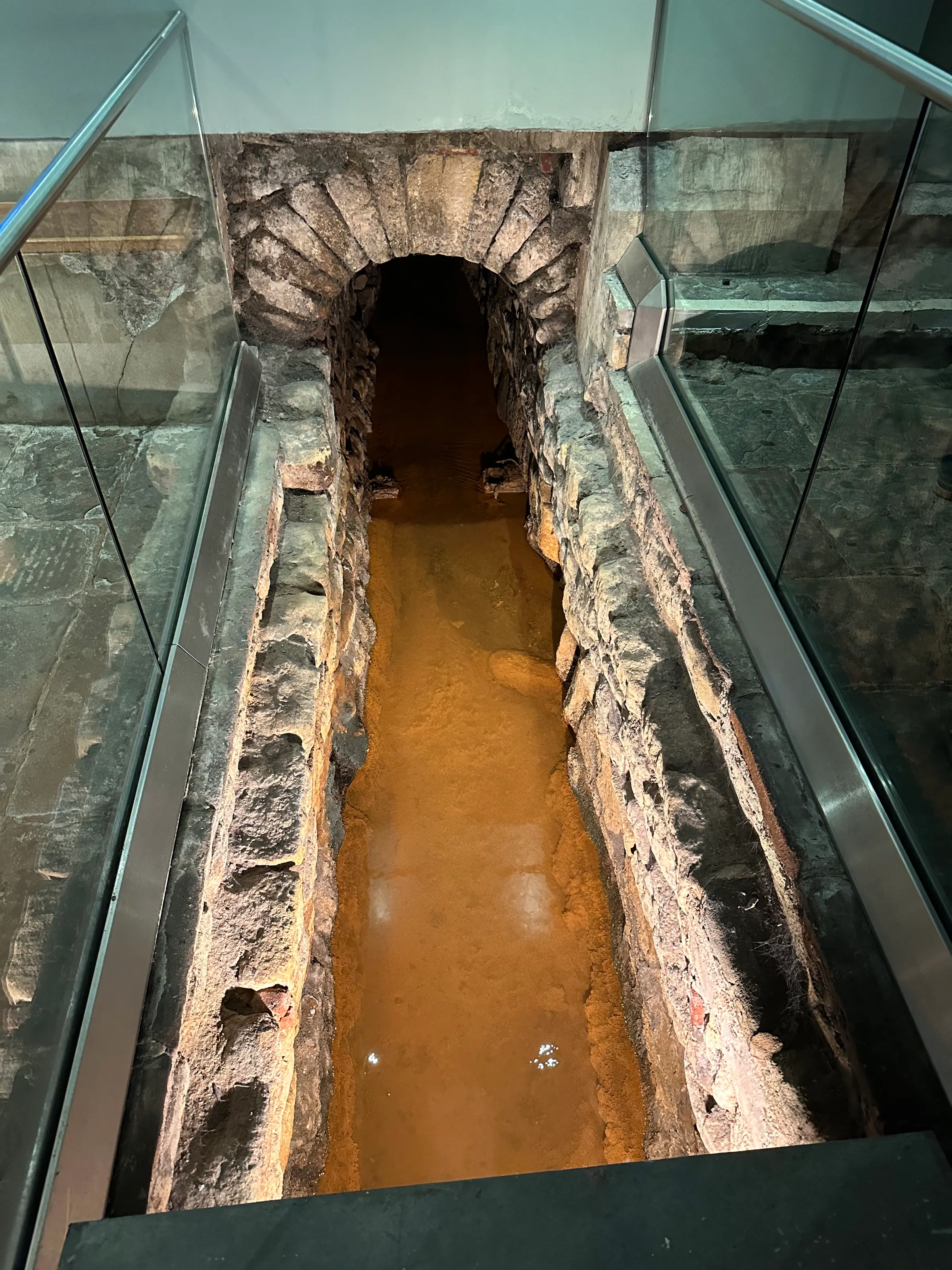 This was where the water was floating out of the bath area I believe. That is what I remember today. Could be wrong.