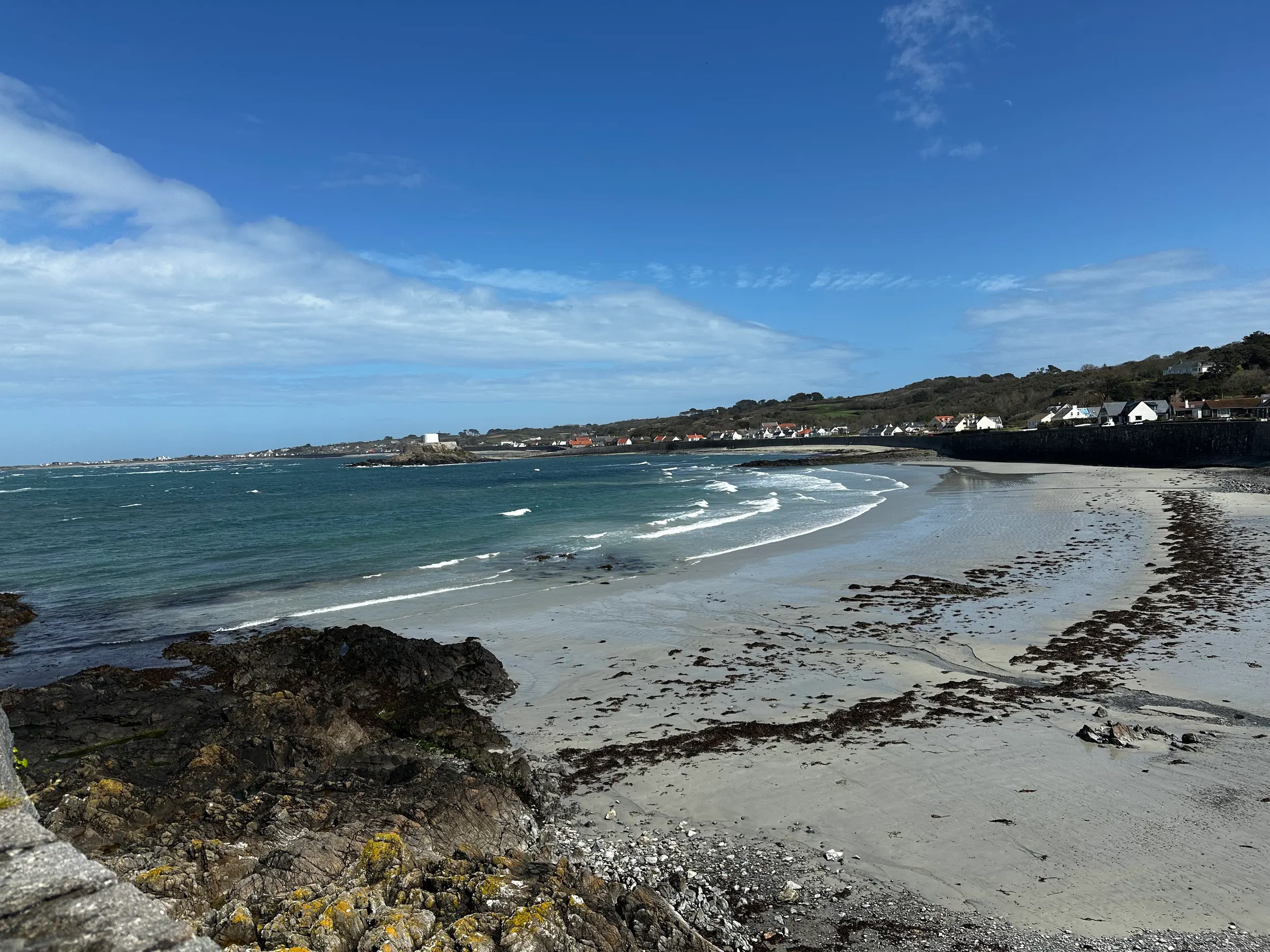 This photo was taken on the front door step of our hotel. Pretty beautiful. The water here is crystal clear, unlike the beaches in England close to where we are.