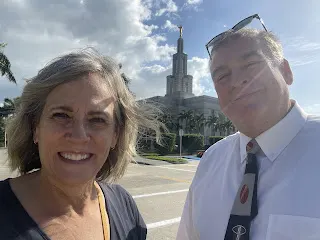 Us with the Panama City Temple behind us….