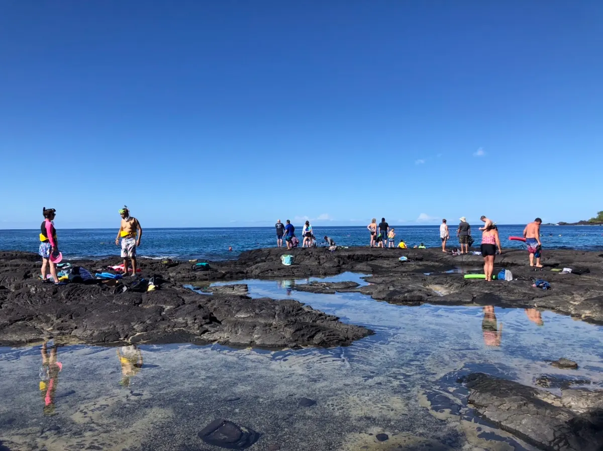 Two Step Beach....all lava rock as you can see.
