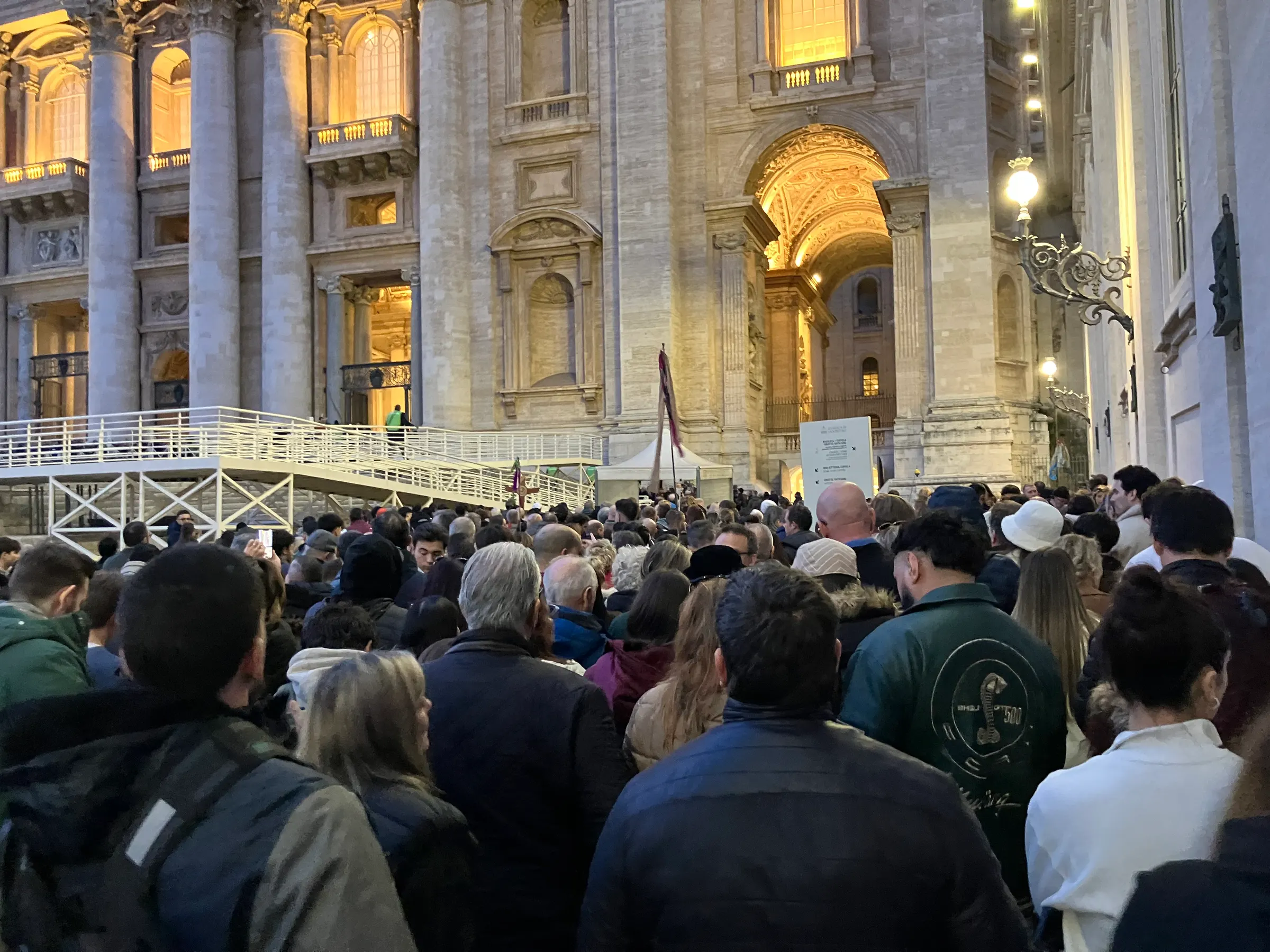Throngs of people.