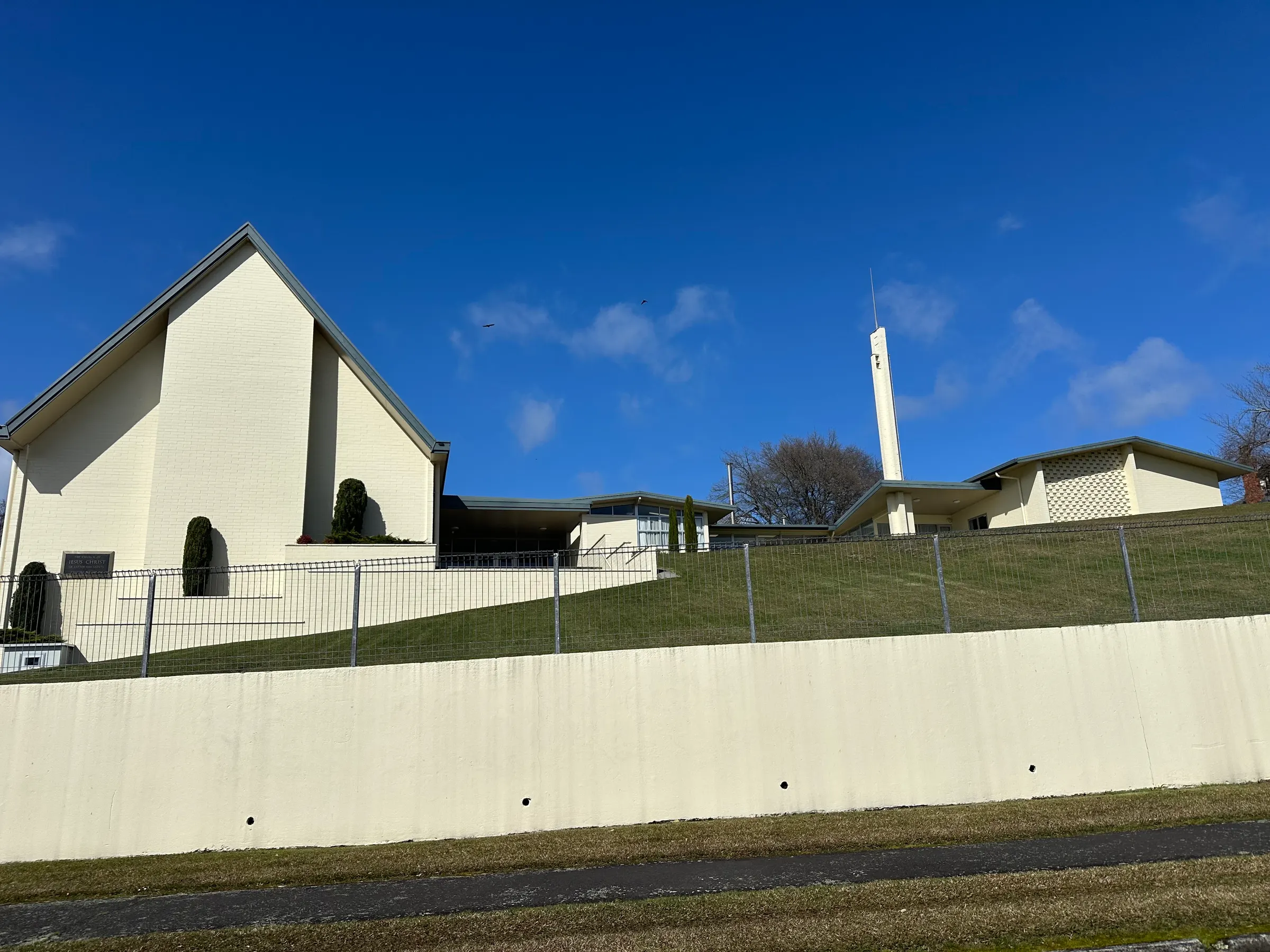 This is the front of the church looking up at it from the street below. It’s a lovely building. I think it is the Stake Center. But I’m not 100% sure.