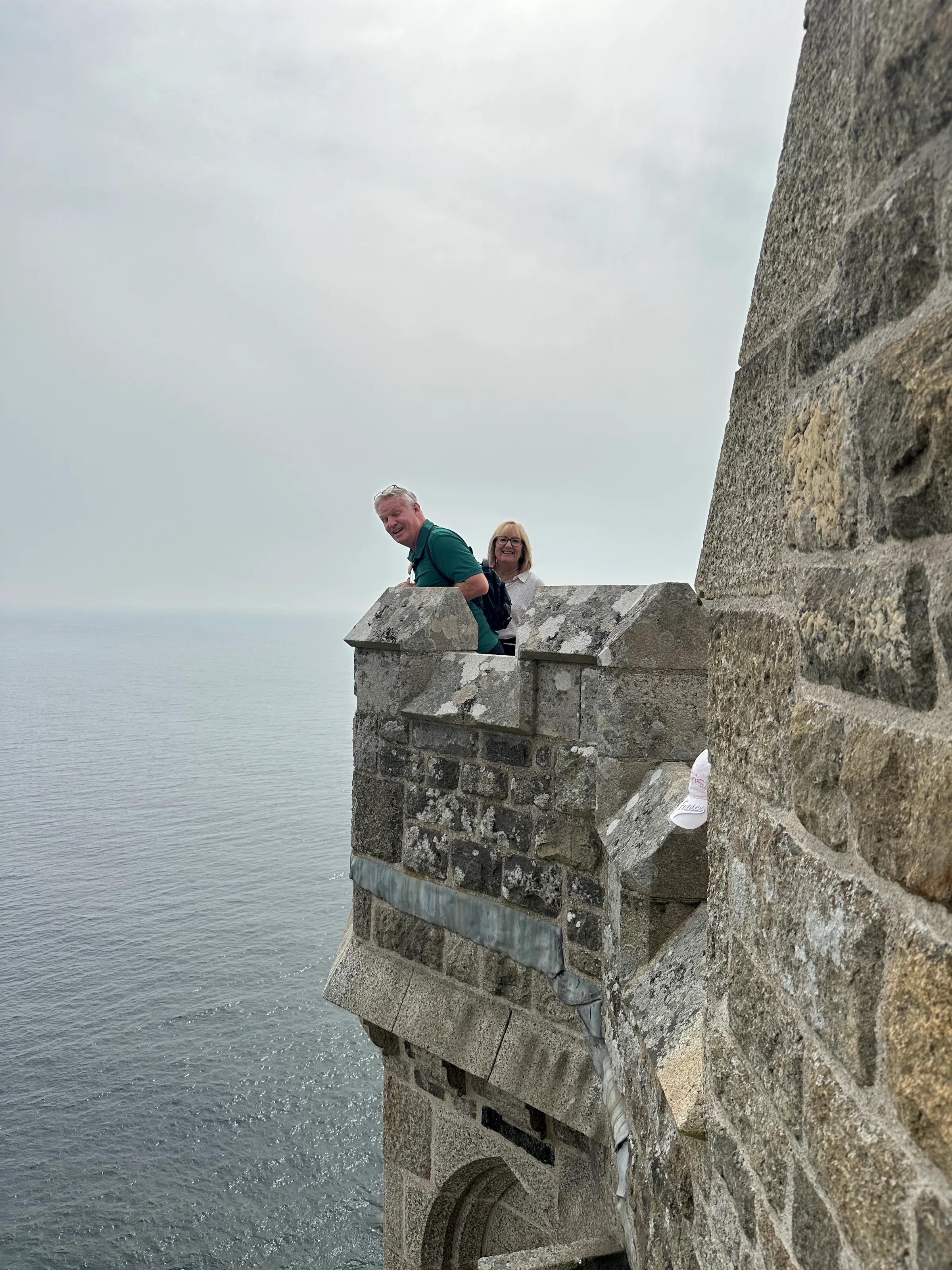 Pat and Lisa looking over the edge.