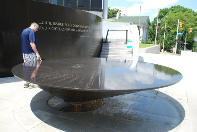 We saw the civil rights memorial.
