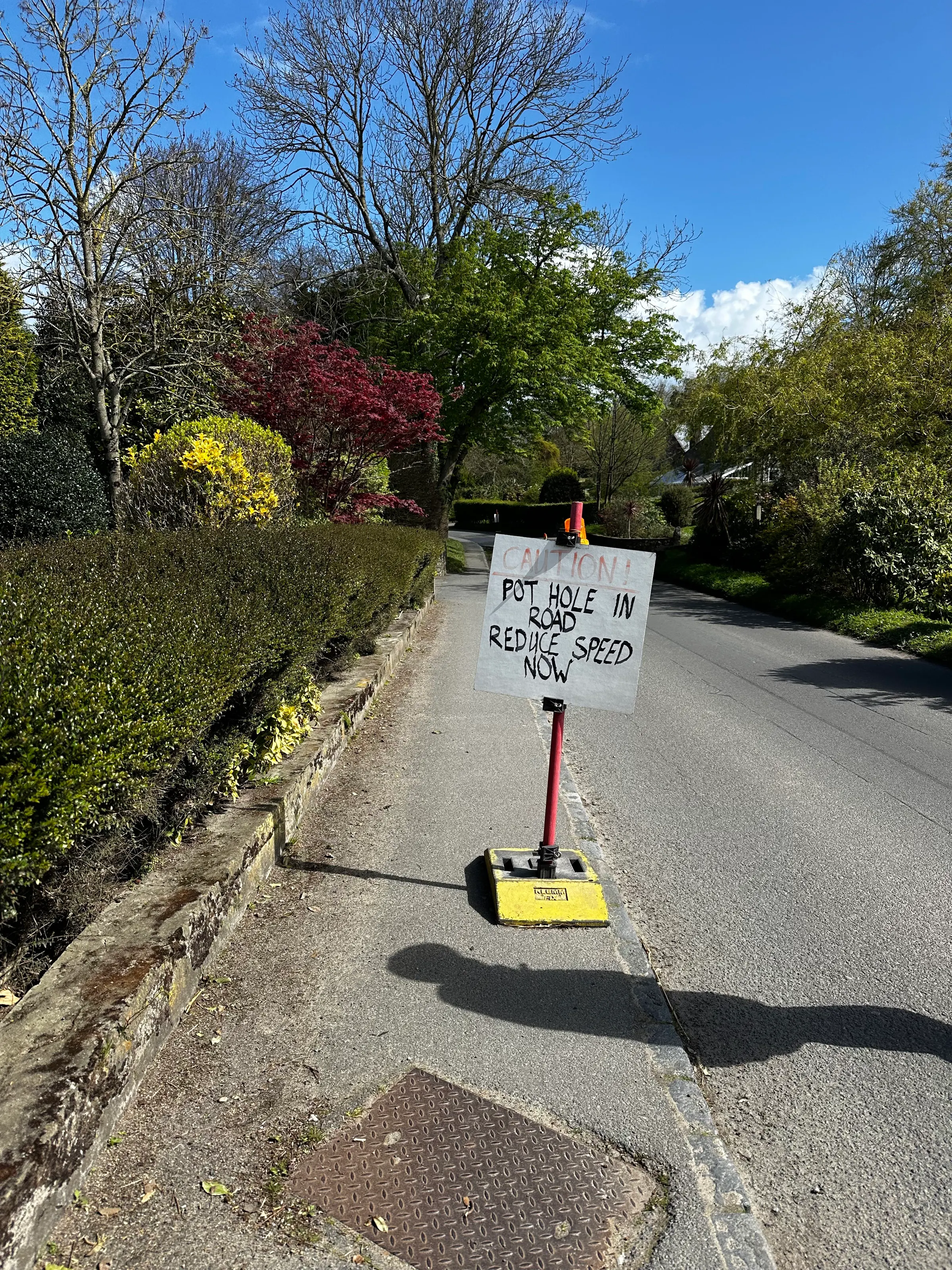 This was the pot hole. I believe it was the only pot hole we’ve seen on the island. And this one was small compared to the monsters we see where we live over in England!