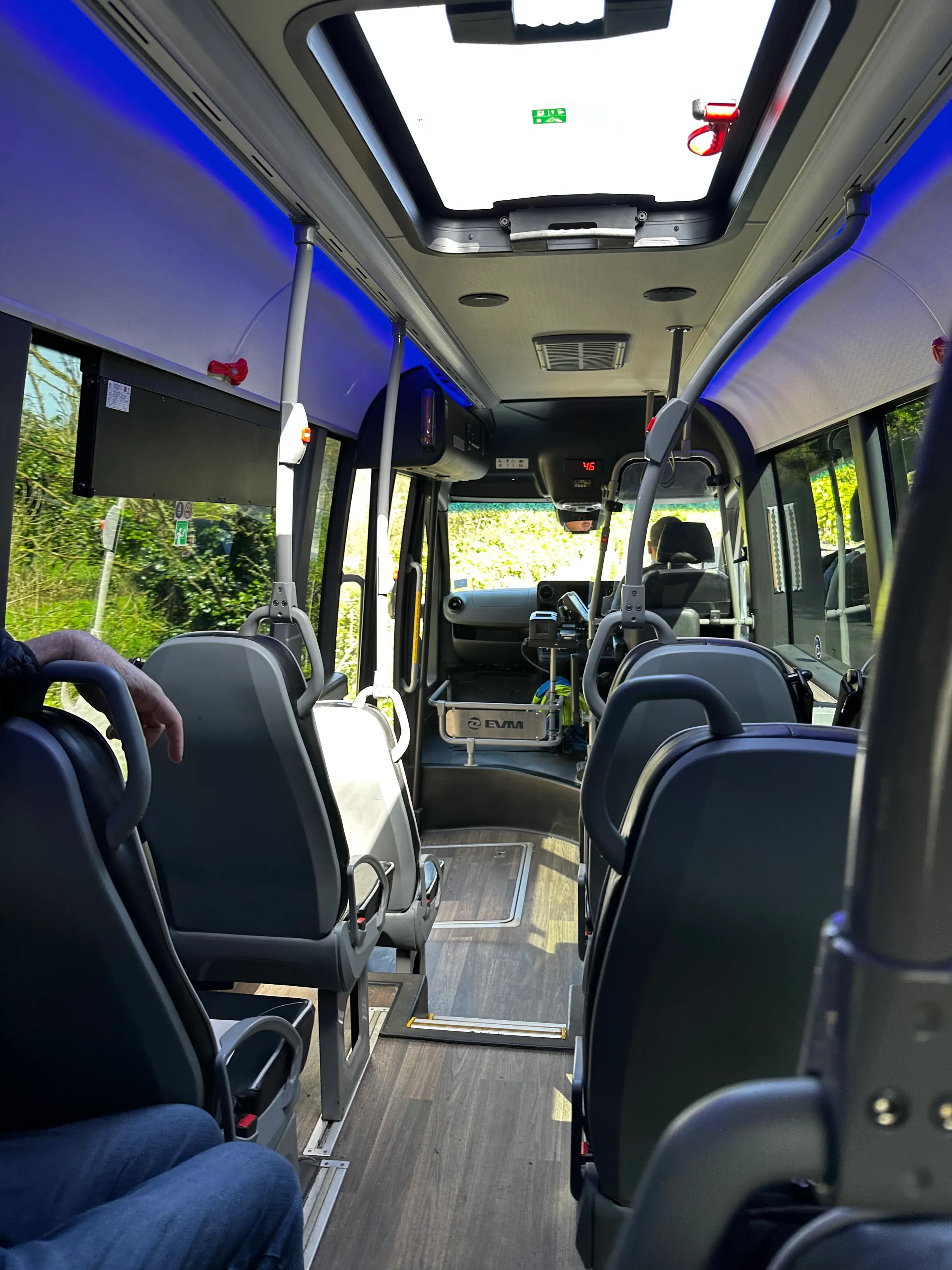 This is inside the bus that we used to get to our hotel. Bus #92!