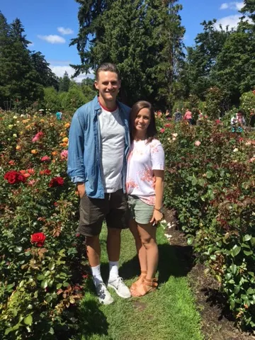 Travis and Mackenzie at the Rose Garden...