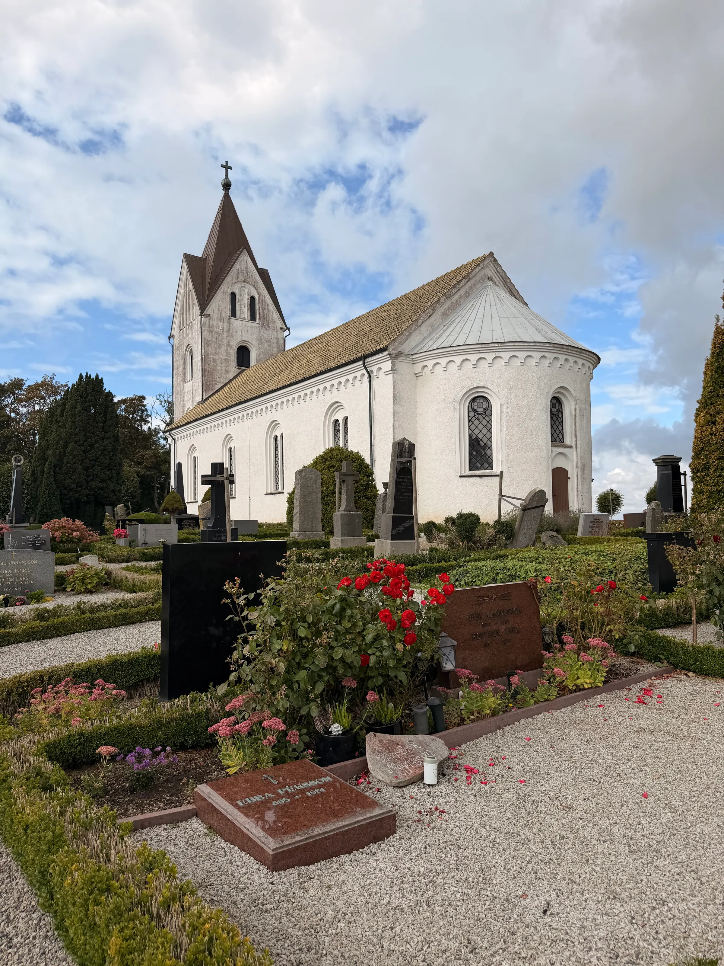 This is a shot of the church where we stopped to look for Denise’s ancestors. It is a lovely cemetery.