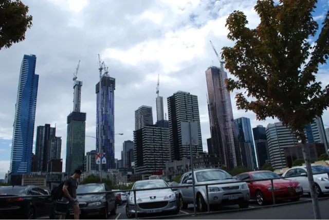 Some of the sky line. Unknowingly at this time, the building to the far left in the picture is the one we are in...I believe.