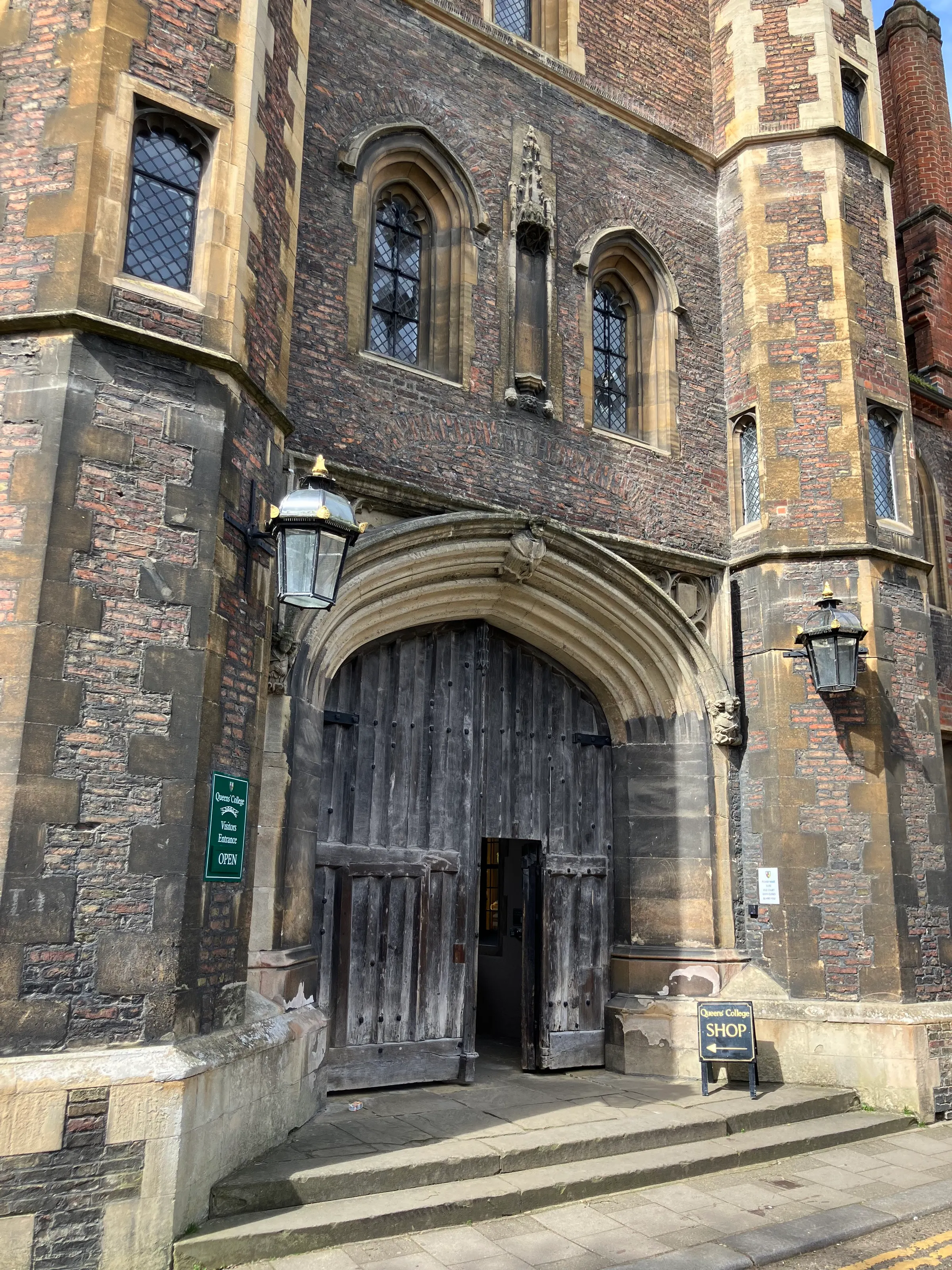 This is a door created in the 15th century (1400’s) and is an entrance into one of the many colleges at Cambridge. There are 31 colleges in the University and there are over 20,000 students that attend.