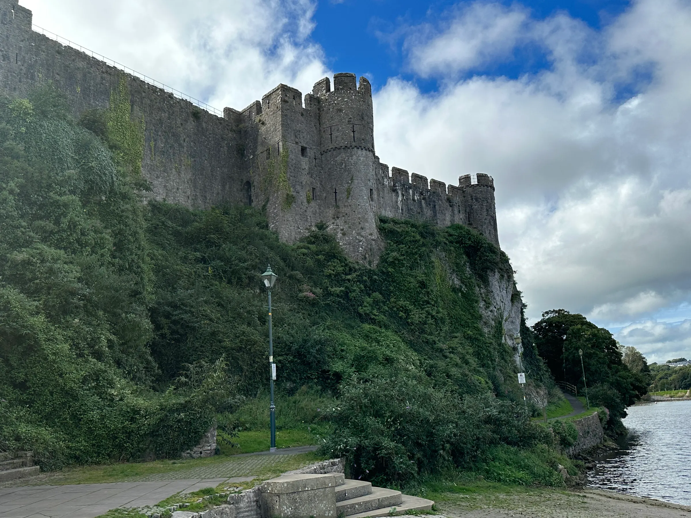 There was a path around the castle at its base that Denise and I walked. This was the trailhead of it.