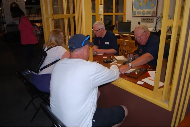 One stop in the museum was to learn how to do morse code. I became an 'expert'!