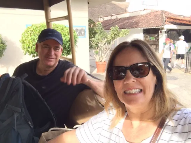 Leaving for our zip line adventure in the back of a truck....