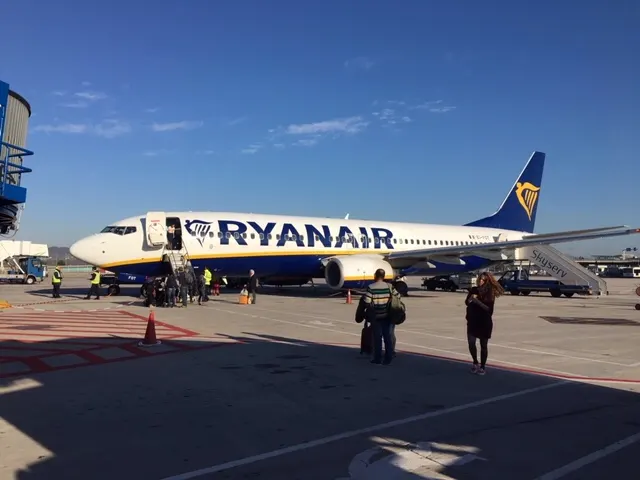 Our ride off of Santorini. Ryan Air is such a nickel and dime airline. Pretty amazing.