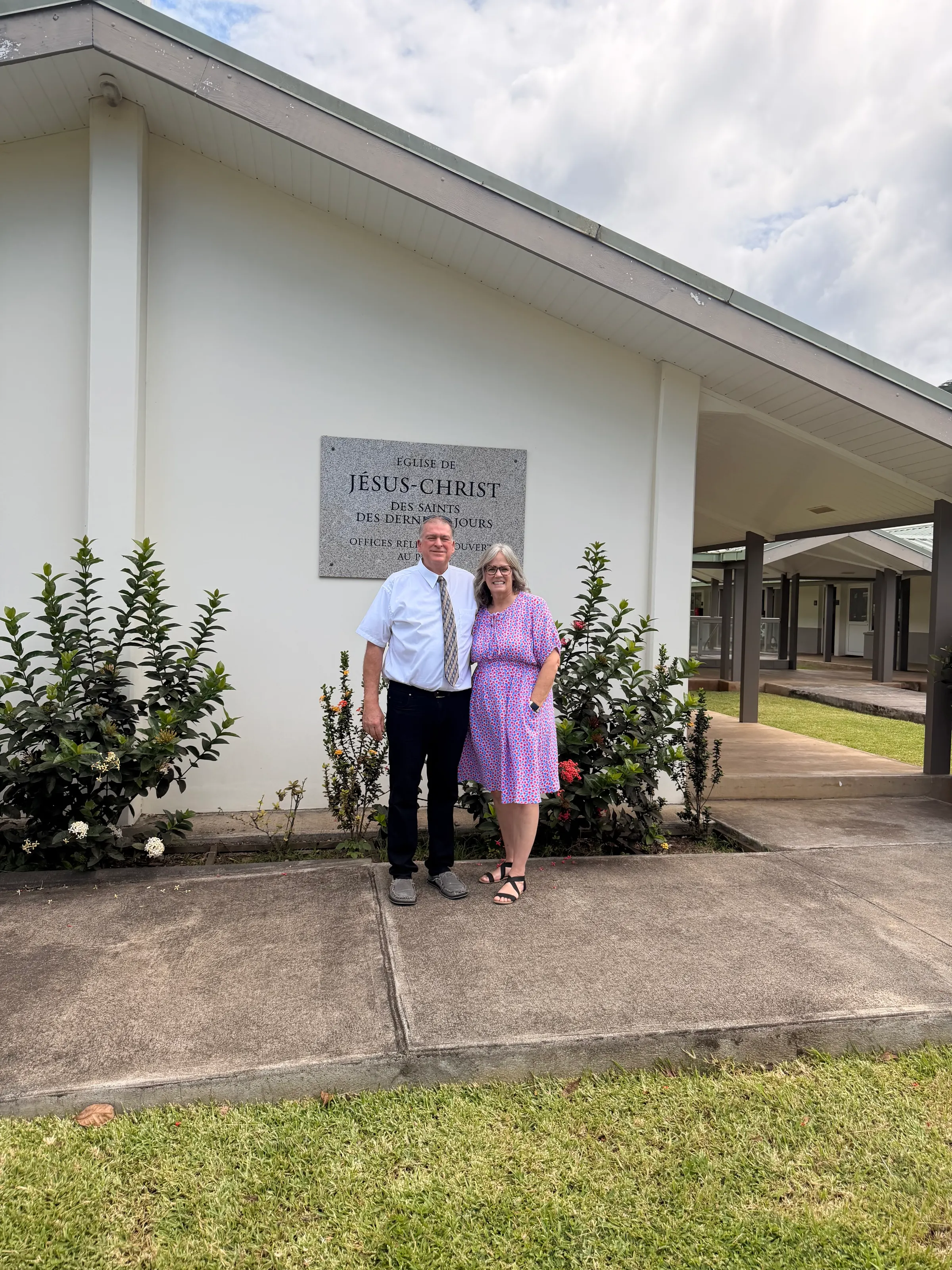 Us in front of the chapel.