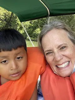 Denise made a nice friend (Isaac). He jabbered in Spanish and she blew him away with her English. But in the end, they understood and became great friends.