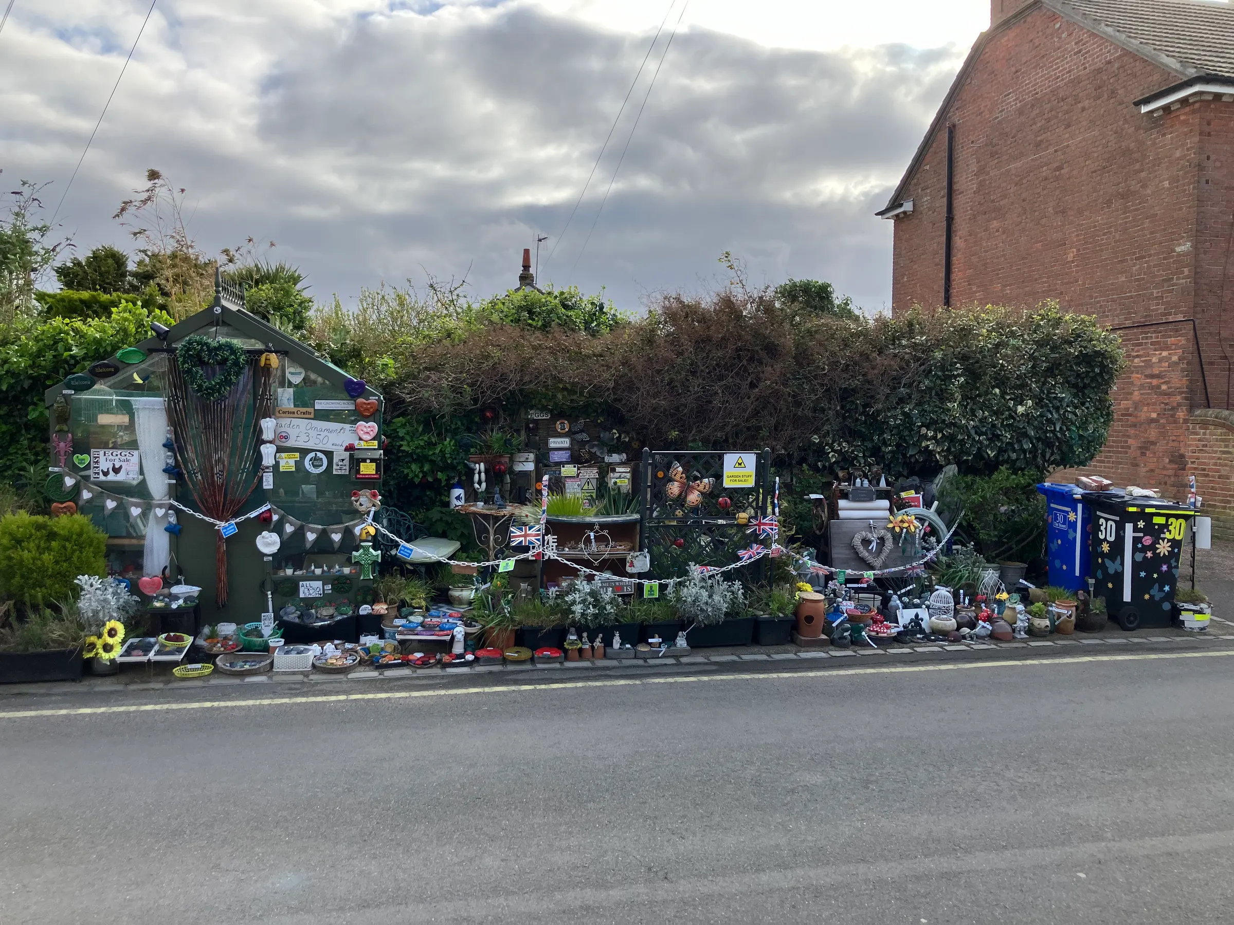 This was a place on the street near the All Seasons Hotel where we stayed near Lowestoft. It looks like a place where you are on the honor system for leaving money if you choose to buy something. I never saw anyone there.
