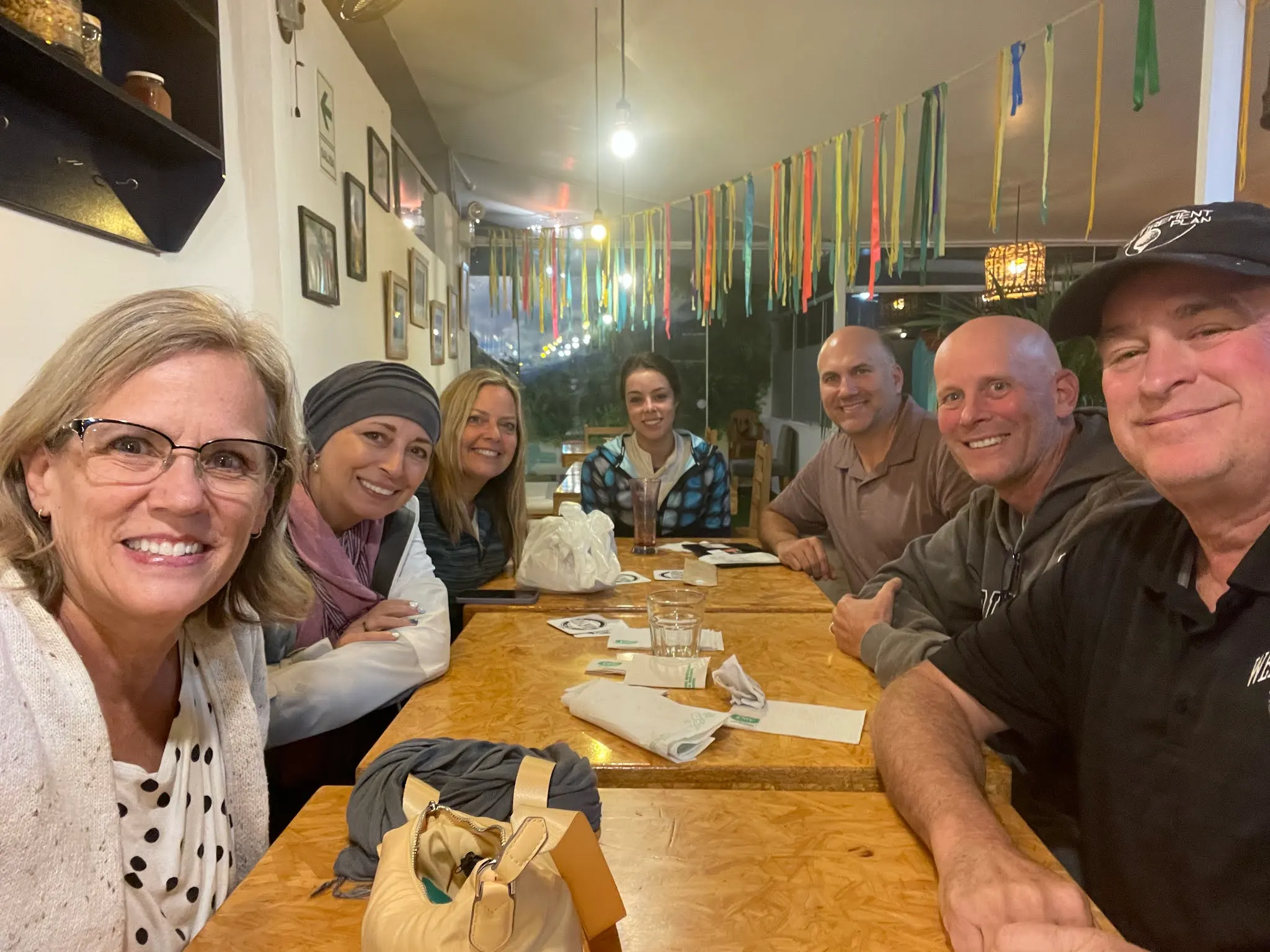 All of us at dinner…Denise, Michelle, Heidi, Jillian, Marc, Scott and Yo