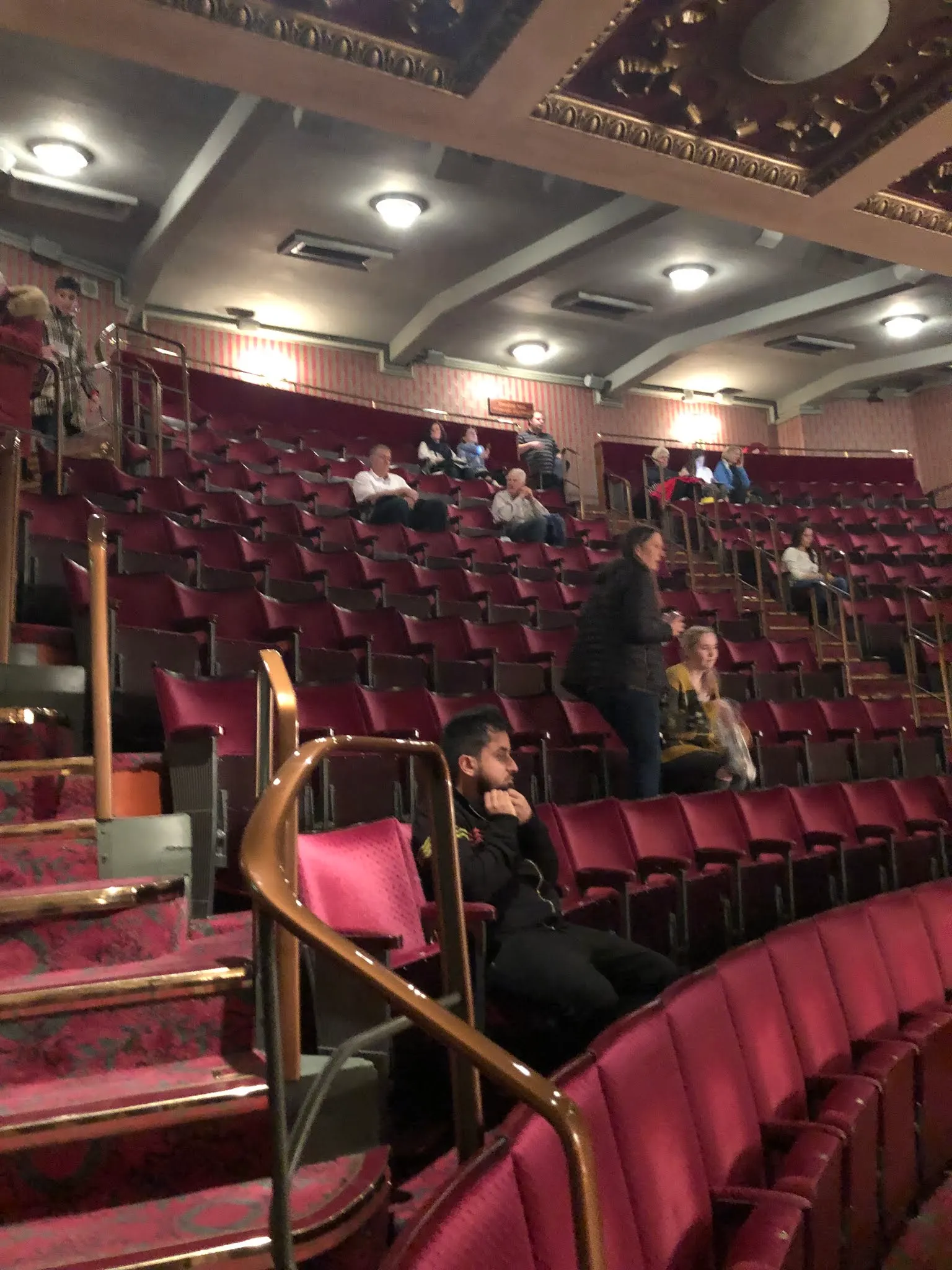 Our seats at the Queen Theater to watch Les Miserables.