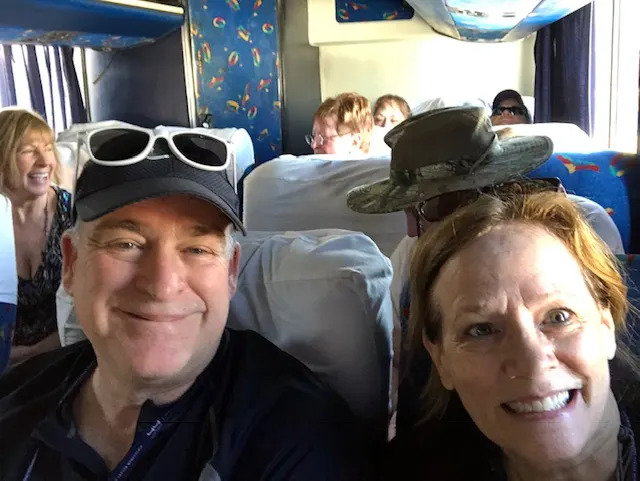 Off to our catamaran excursion on a bus....