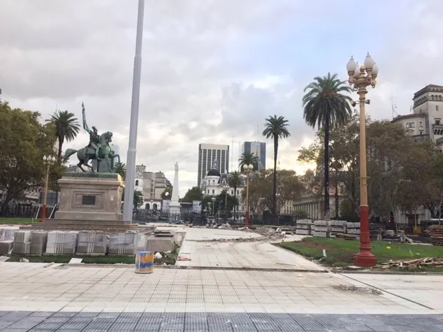 The plaza in front of the Casa Rosada was under construction...bummer.
