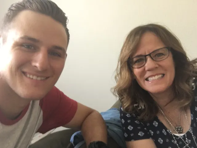 Our handsome son and his beautiful mother....