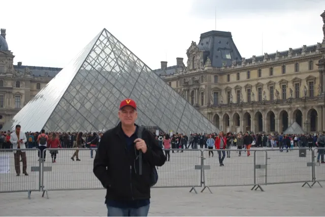 The famous Louvre Pyramid...