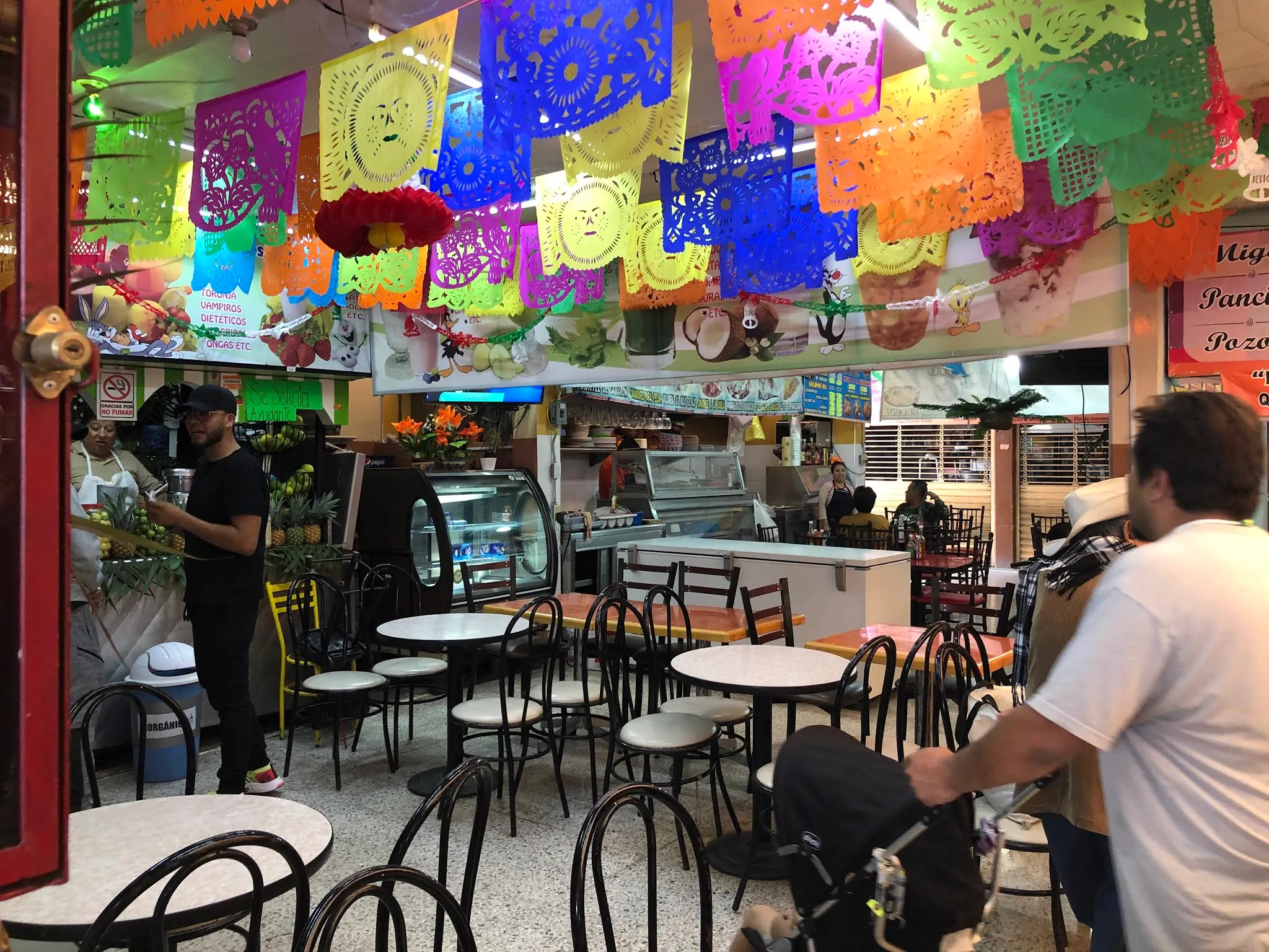 We entered in, sat down and then left as they did not have the food the advertised and Neza wanted.
