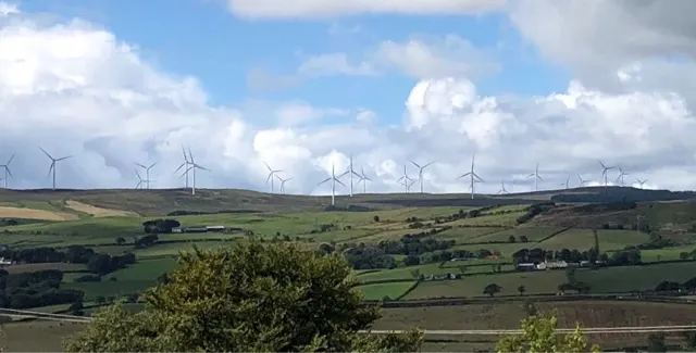 Lots of the new age windmills....