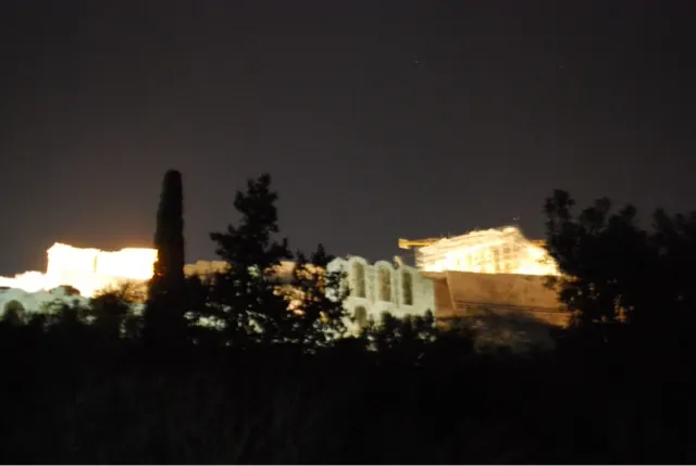 A night view of the Acropolis....