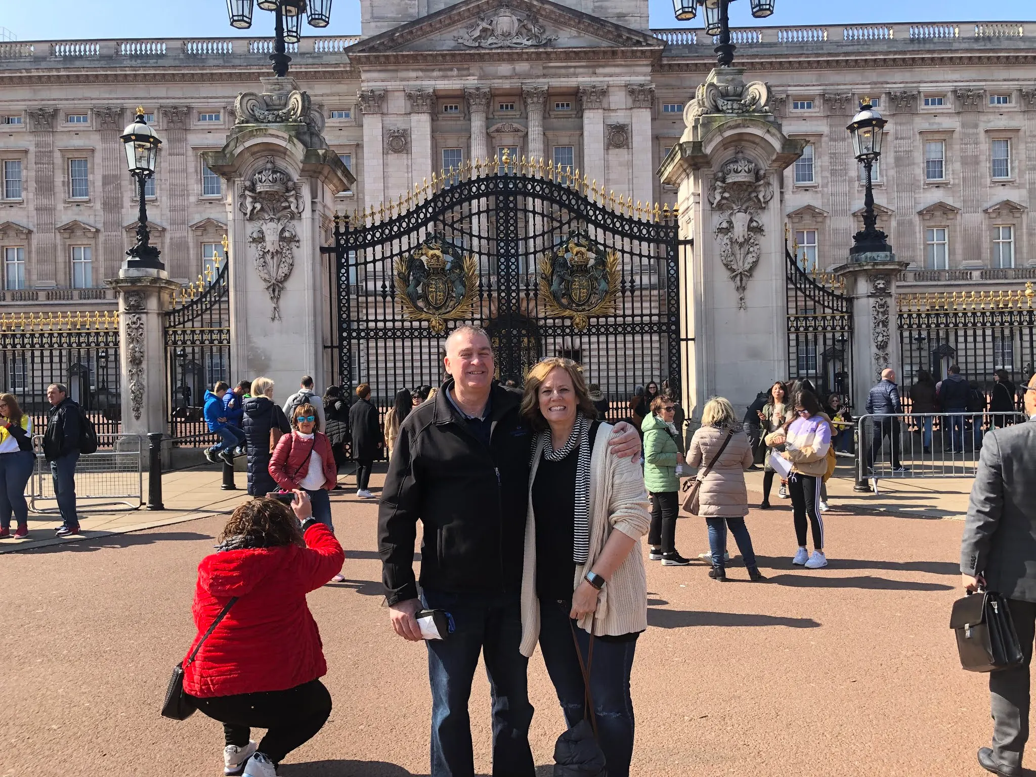 In front of Buckingham Palace