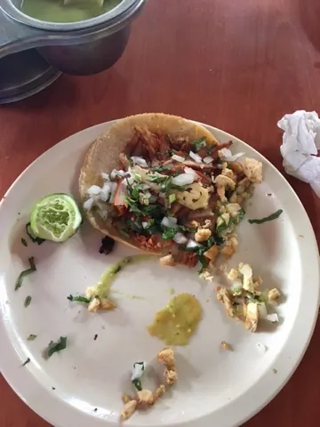 Pepe's Tacos....one plate minus three tacos. One to go! Yummy!!!