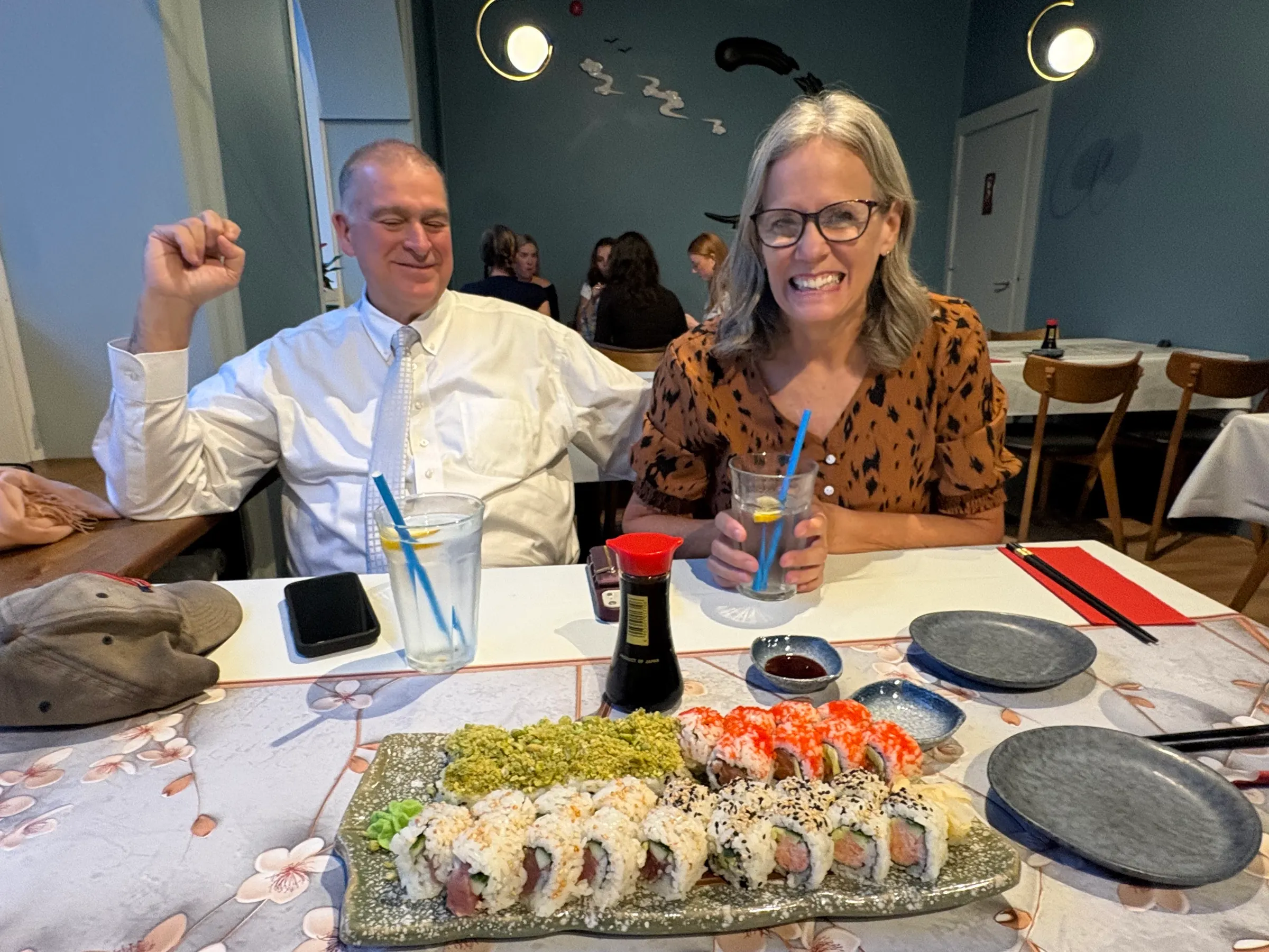 Some susht…expensive it was. But we had a nice meal visiting with Scott and Carol.