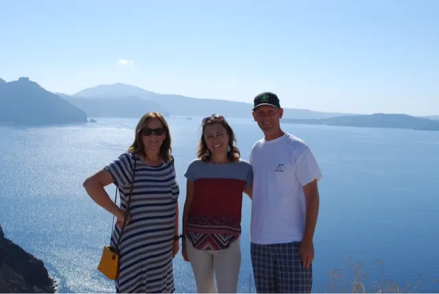 Some pictures in Oia...this is the main church in a little square in Oia.